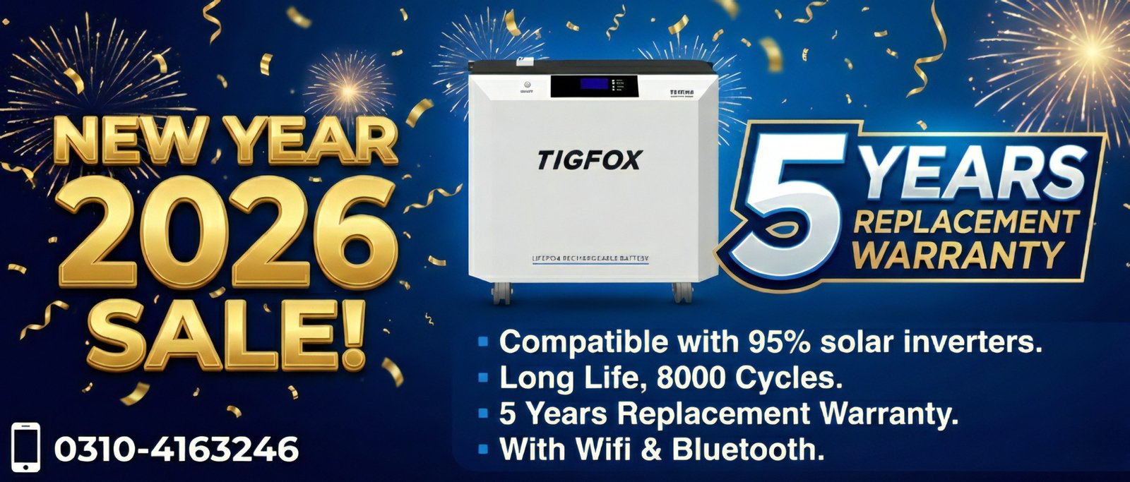 Home 1 TigFox 15KW Lithium Battery New Year 2026 Sale