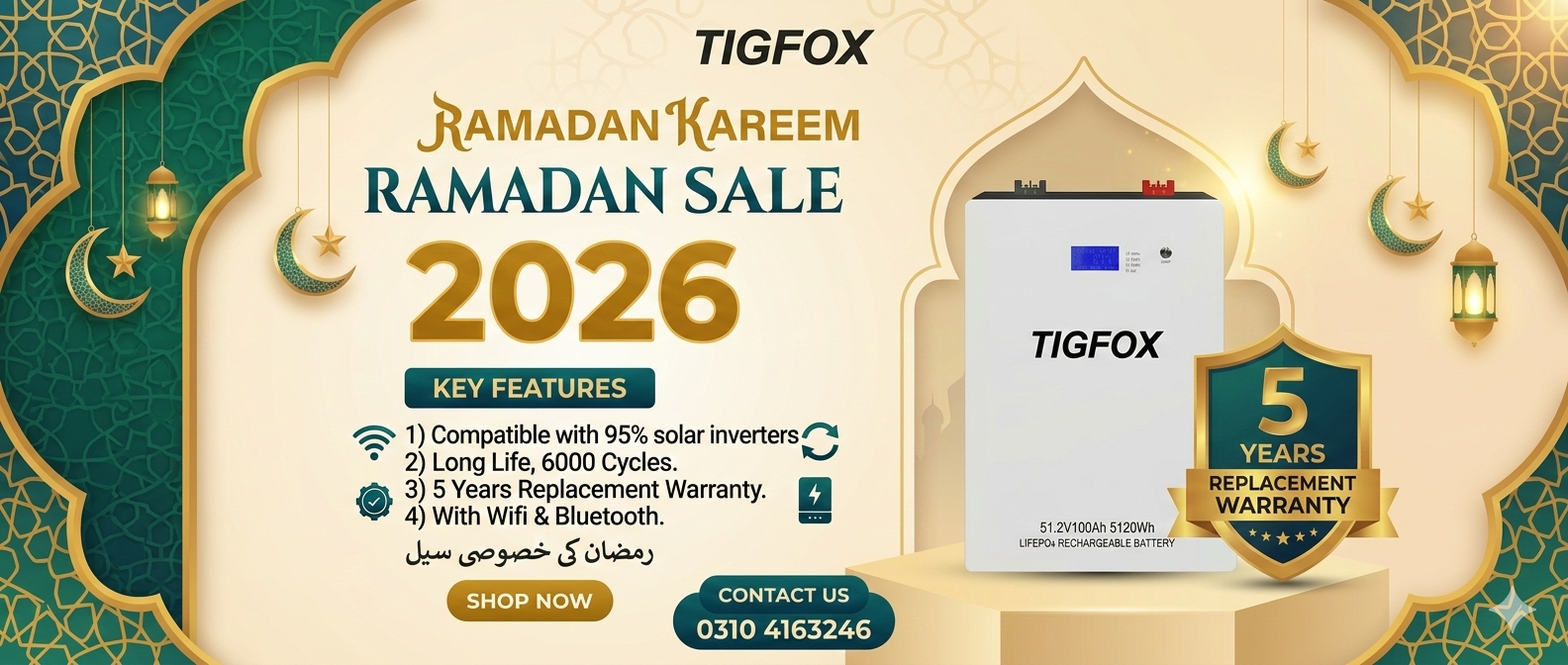Home 1 Tigfox 5kw battery Ramadan Offer